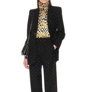 BALENCIAGA HOURGLASS STRASSED 2 PIECE SUIT sz 40
